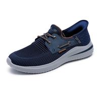 Skechers Men's Delson 3.0 - Roth 210606Low Profile Bungee Lace Slip-Ins | Casual, Slip-ins, Air-Cooled Memory Foam, Goga Mat Arch, Vegan