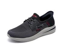 Skechers Men's Delson 3.0 - Roth 210606Low Profile Bungee Lace Slip-Ins | Casual, Slip-ins, Air-Cooled Memory Foam, Goga Mat Arch, Vegan