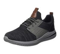 Skechers Mens Delson 30-cicada Knitted Bungee Lace Slip On Blackgrey