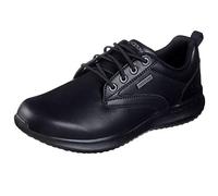 Skechers Delson Antigo Waterproof BBK Black Mens comfort shoes 65693 in a Plain Leather in Size 8.5