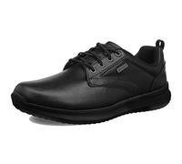 Skechers for man. 65693 Delson leather sneakers - Antigo black (44), Flat, 1 to 3 cm, Laces, Casual