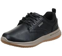 Skechers Men's Delson Antigo Oxfords, Black Leather, 7.5 UK