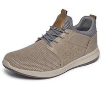 Skechers Men's Delson Camben Trainers - Taupe Mesh W Synthetic - UK 7.5