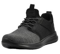 Skechers Men's Delson Camben Trainers, Black Mesh W Synthetic, 13 UK