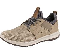 Skechers Men's Delson Camben Trainers, Taupe Mesh W Synthetic, 7 UK