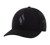 Skechers Men's Diamond S Stretch Fit Hat in Black | Polyester/Spandex