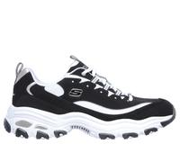 Skechers Men's D'Lites Sneaker in Black/White, Size 10 | Leather/Synthetic/Textile