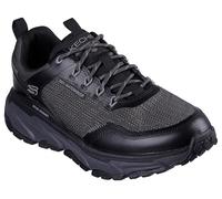 Skechers Men's D'Lux Journey Defender Stitch Trekking Low Cut Shoes, Black Synthetic/Textile/Trim, 8.5 UK