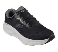 Skechers Men's D'Lux Walker 2.0 Swave Sneaker, Black Engineered Mesh/Synthetic/Lime Trim, 6 UK