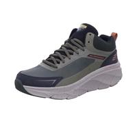 Skechers Men's D'Lux Walker 2.0 Grailo Sneaker, Olive Cow Leather/Mesh/TPU/Orange Trim, 10 UK