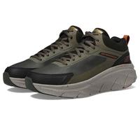 Skechers Men's D'lux Walker 2.0 Grailo Waterproof Sneaker, Olive/Orange, 9 UK X-Wide