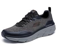 Skechers Men's D'lux Walker 2.0 Steadyway Sneaker, Black/Charcoal, 10