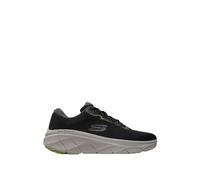 Skechers Men's D'Lux Walker 2.0 Swave Sneaker, Black Engineered Mesh/Synthetic/Lime Trim, 11 UK