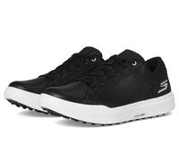 Skechers Go Golf Men's Drive 6 Arch Leather Relaxed Fit Spikeless Golf Shoe Sneaker, Black/White, 9 UK