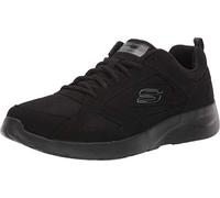 Skechers Men's Dynamight 2.0 Fallford Trainers, Black Leather Mesh Pu Trim, 10 UK