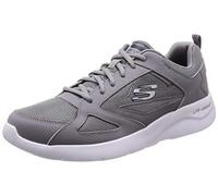 Skechers Men's Dynamight 2.0 Fallford Trainers, Gray Leather Mesh Pu Trim, 7 UK