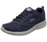 Skechers Men's Dynamight 2.0 Fallford Trainers, Navy Leather Mesh Pu Trim, 7.5 UK