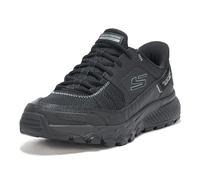 Skechers Trainers Slip Ins Leather Overlay Lace Up Mens Black Leather UK 11