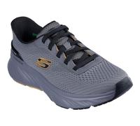 Skechers Men's Edgeride Erlson Slip-On Sneakers, Charcoal Knit/Yellow Pu, 9.5 UK