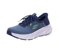 Skechers Men's Edgeride Raygo Slip-On Sneakers, Navy Knit/Lime Trim, 8 UK