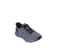 Skechers Men's Edgeride Erlson Slip-On Sneakers, Charcoal Knit/Yellow Pu, 7 UK