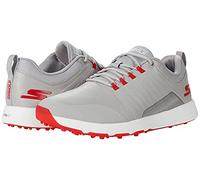 Skechers Men's Elite 4 Victory Spikeless Golf Shoe Sneaker, Gray/Red, 7 UK