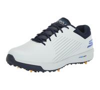 Skechers Men's Elite 5 Arch Fit Waterproof Golf Shoe Sneaker White/Blue Spiked 11.5