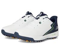 Skechers Men's Elite 6 Slip in Arch Fit Spikeless Golf Shoe Sneaker, White/Navy, 10.5