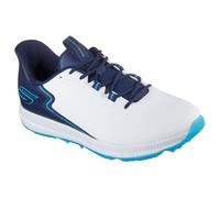 Skechers Men's Elite 6 Slip in Arch Fit Spikeless Golf Shoe Sneaker, White/Navy, 10.5