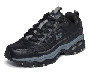 Skechers Men's Energy Afterburn Lace-Up Sneaker, Black Grey 01 (Grau), 6 UK