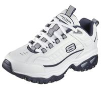 Skechers Men's Energy Afterburn Lace-Up Sneaker, White/Navy, 8 UK