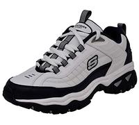 Skechers Men's Energy Afterburn Sneaker, White/Charcoal, 10.5 W US