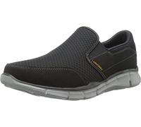 Skechers Men's Equaliser Persistent Low-Top Sneakers, Black Black Grey, 9.5 UK