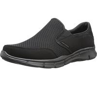 Skechers Men's Equaliser Persistent Low-Top Sneakers, Black Mesh/ Duraleather/ Trim, 9 UK