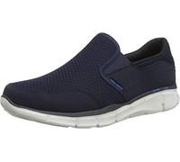 Skechers Men's Equaliser Persistent Low-Top Sneakers, Navy Mesh/ Duraleather/ Trim, 13 UK