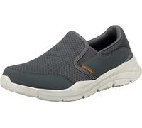 Skechers Men's Equalizer 4.0 Persisting Trainers, Charcoal Mesh Pu Orange Trim, 9.5 UK