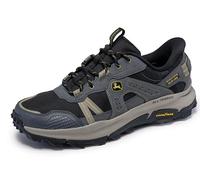 Skechers Men's Equalizer 5.0 Trail Harvester Sneaker, Charcoal Leather/Black Mesh, 10.5 UK