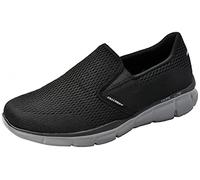 Skechers Men's Equalizer Double Play Slip-On Loafer, Black/Charcoal, 12 W US