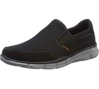 Skechers Men's Equalizer - Persistent Low Top Sneakers, Black Black Grey, 10 UK