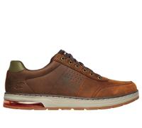 Skechers Men's EVENSTON Sneaker, Dark Brown Leather , 9.5 UK medium