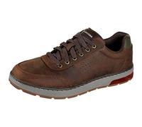 Skechers Men's EVENSTON Sneaker, Dark Brown Leather , 6 UK medium