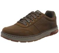 Skechers Men's EVENSTON Sneaker, Dark Brown Leather,7.5 UK medium