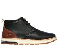 Skechers Men's Evenston Sneaker in Black, Size 12 | Leather/Synthetic/Textile