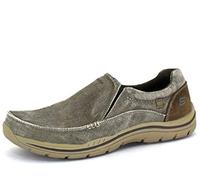 Skechers Men's Expected-Avillo Moccasin, Khaki, 9.5 UK