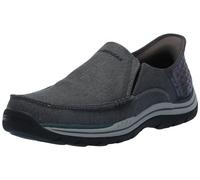 Skechers Men's Expected-Cayson Moc Toe Canvas Slip-Ins, Black, 9.5 UK