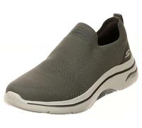 Skechers Men's Expended-Sevenoleather Leather Slip on Moccasin, Taupe Knitted, 12 UK