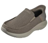 Skechers Men's Expended-Sevenoleather Leather Slip on Moccasin, Taupe Parson, 8 X-Wide