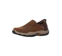 Skechers Hands Free Respected Elgin Relaxed Fit Leather Slip In Shoes, Brown