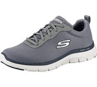 Skechers Men's Flex Advantage 4.0 Providence Sneaker, Grey Mesh/Pu/Navy Trim, 7.5 UK