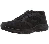 Skechers Men's Flex Advantage 4.0 Sneaker, Black Leather Mesh Pu Black Trim, 10 UK